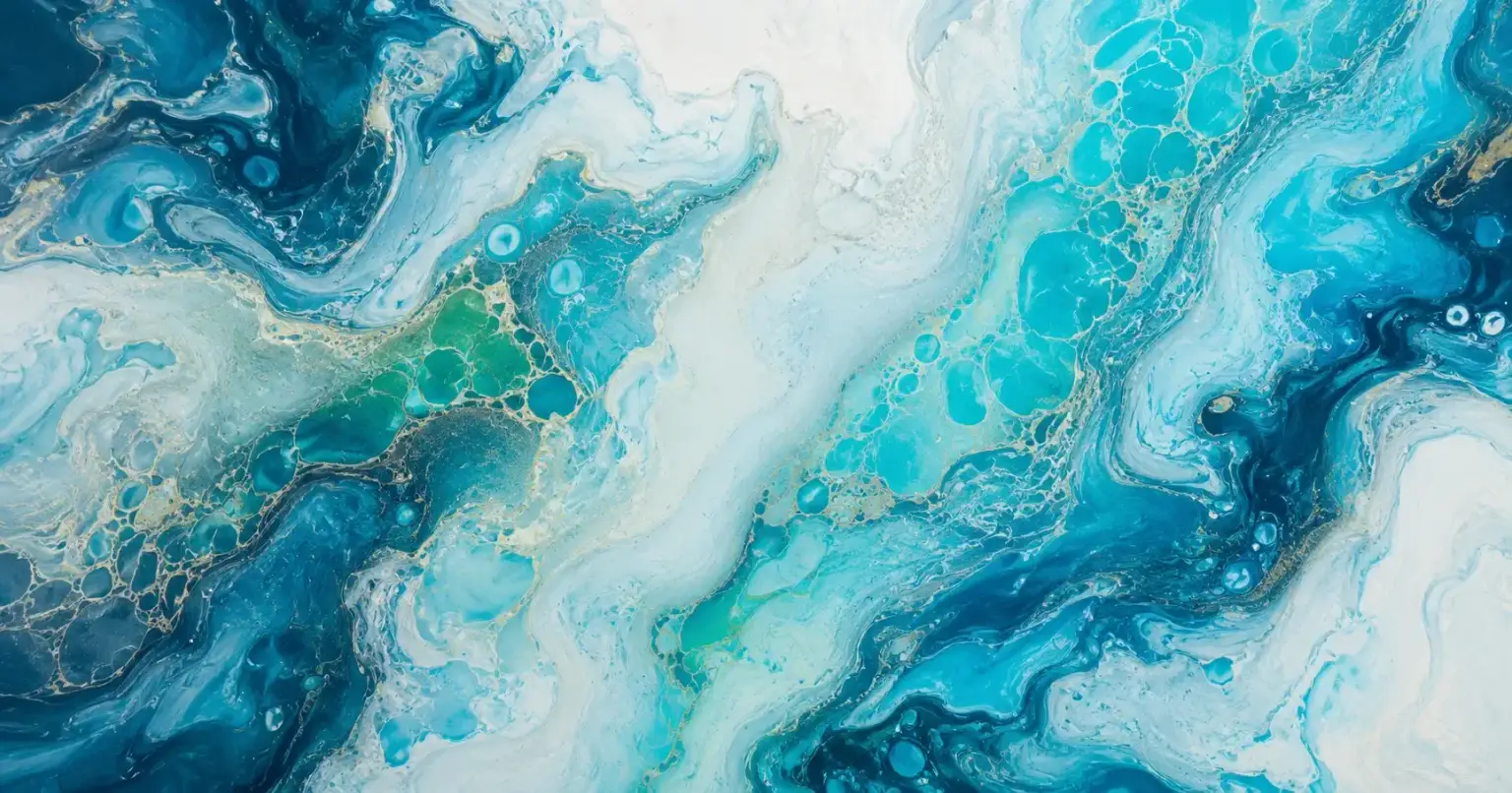 Does Insurance Cover Therapy in Arkansas? Abstract blue, teal, and gold fluid marble art representing clarity and value